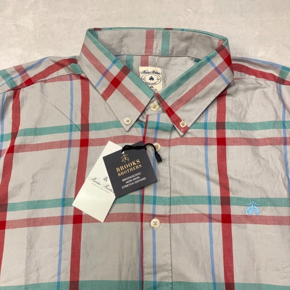NWT Brooks Brothers‎ Brookscool Non-Iron Stretch Oxford Shirt